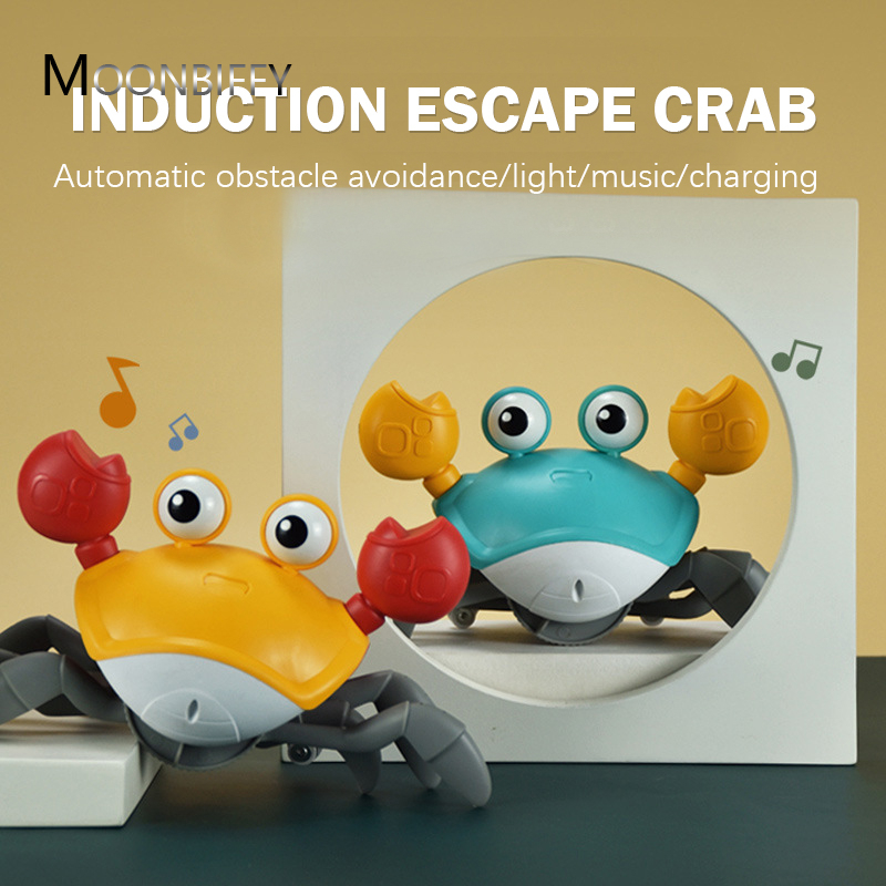 유도 탈출 크랩 충전식 전기 애완 동물 어린이 뮤지컬 장난감 생일 선물 인터랙티브 전기 장난감을 등반하는 법을 배웁니다